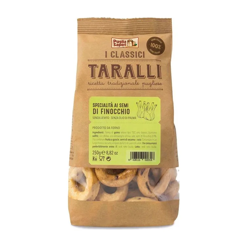 Тарали с фенел, PUGLIA SAPORI, 250 гр.