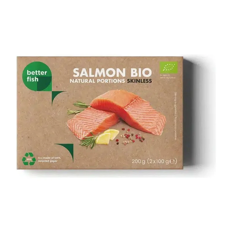 Better Fish Био замразена сьомга порция без кожа 2х100гр