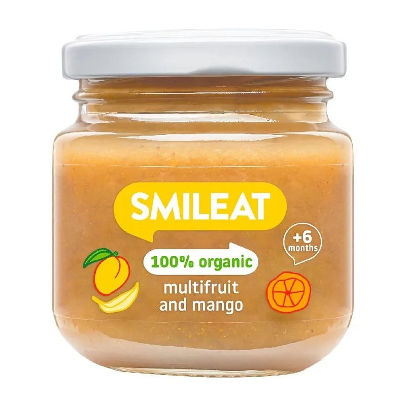 Smileat Био пюре мултифрут и манго 130 гр.
