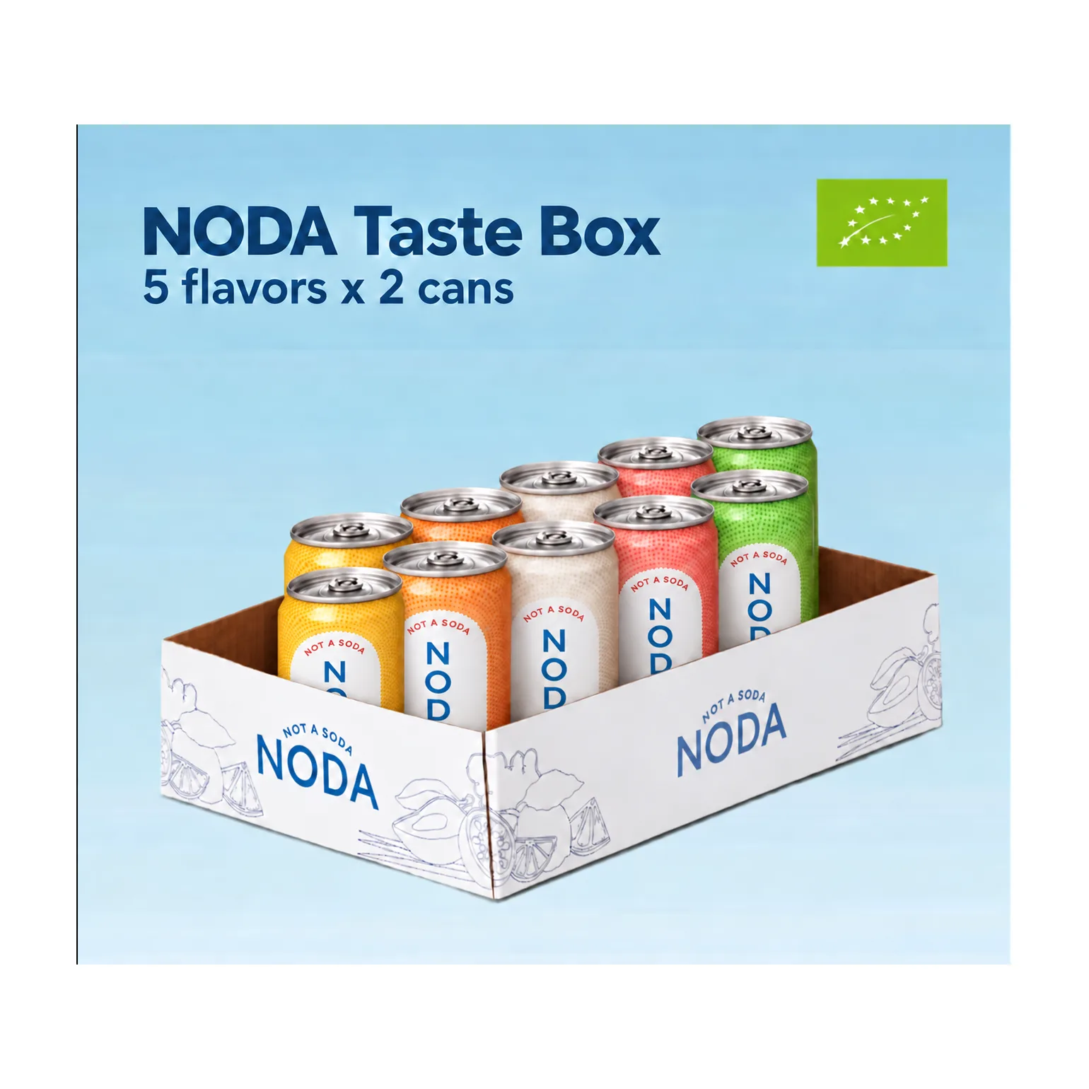 NODA Taste Box – 10 кенчета, 5 вкуса по 2