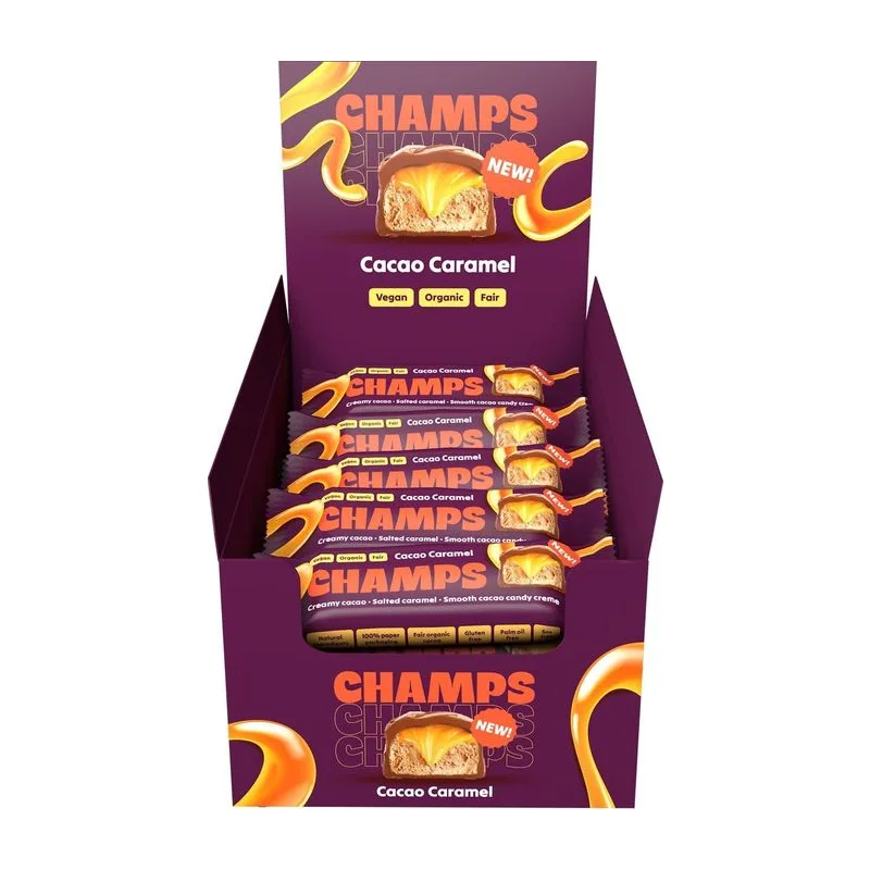 Champs Био шоколадово барче с какао и солен карамел 43 гр.