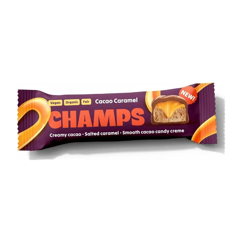 Champs Био шоколадово барче с какао и солен карамел 43 гр.