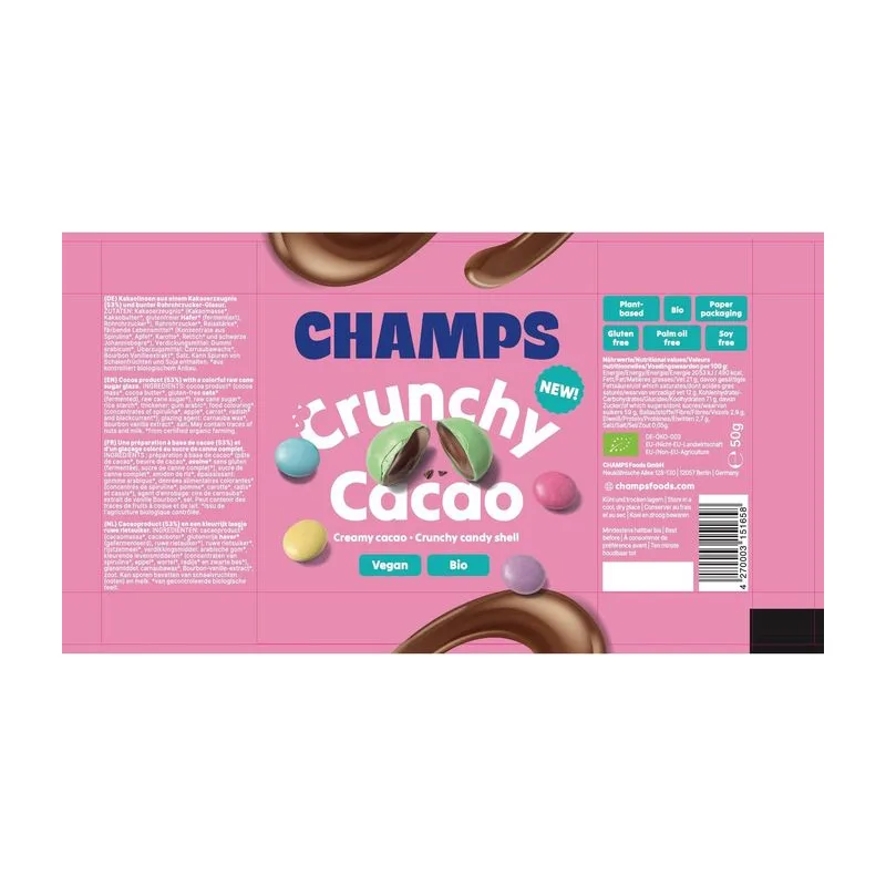 Champs Био бонбонки с какао 50 гр.
