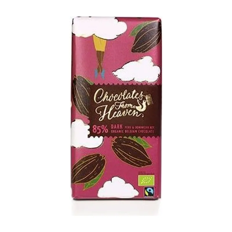 Био черен шоколад 85% Перу и Доминикана, CHOCOLATES FROM HEAVEN, 100 гр.