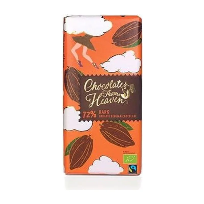 Био черен шоколад 72% какао, CHOCOLATES FROM HEAVEN, 100 г