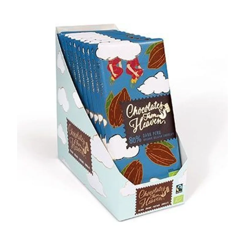 Био черен шоколад 80% Перу, CHOCOLATES FROM HEAVEN, 100 гр.