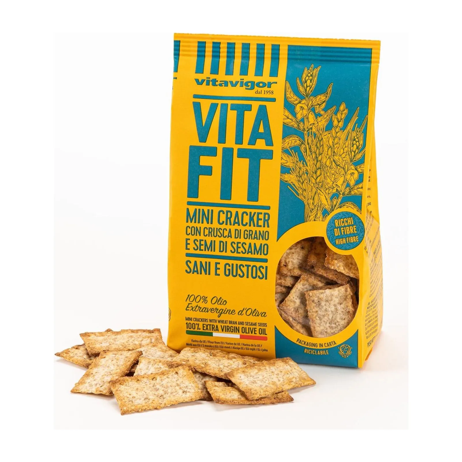 Vitavigor Vita Fit мини крекери с пшеничени трици и сусам 150гр