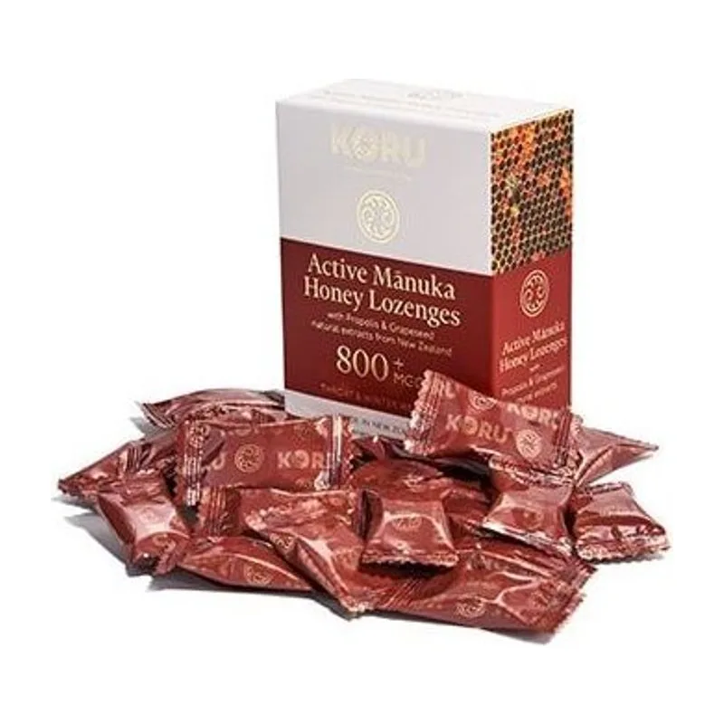 Бонбони с Манука мед MGO 800+ прополис и гроздови семки, 24 бр., KORU