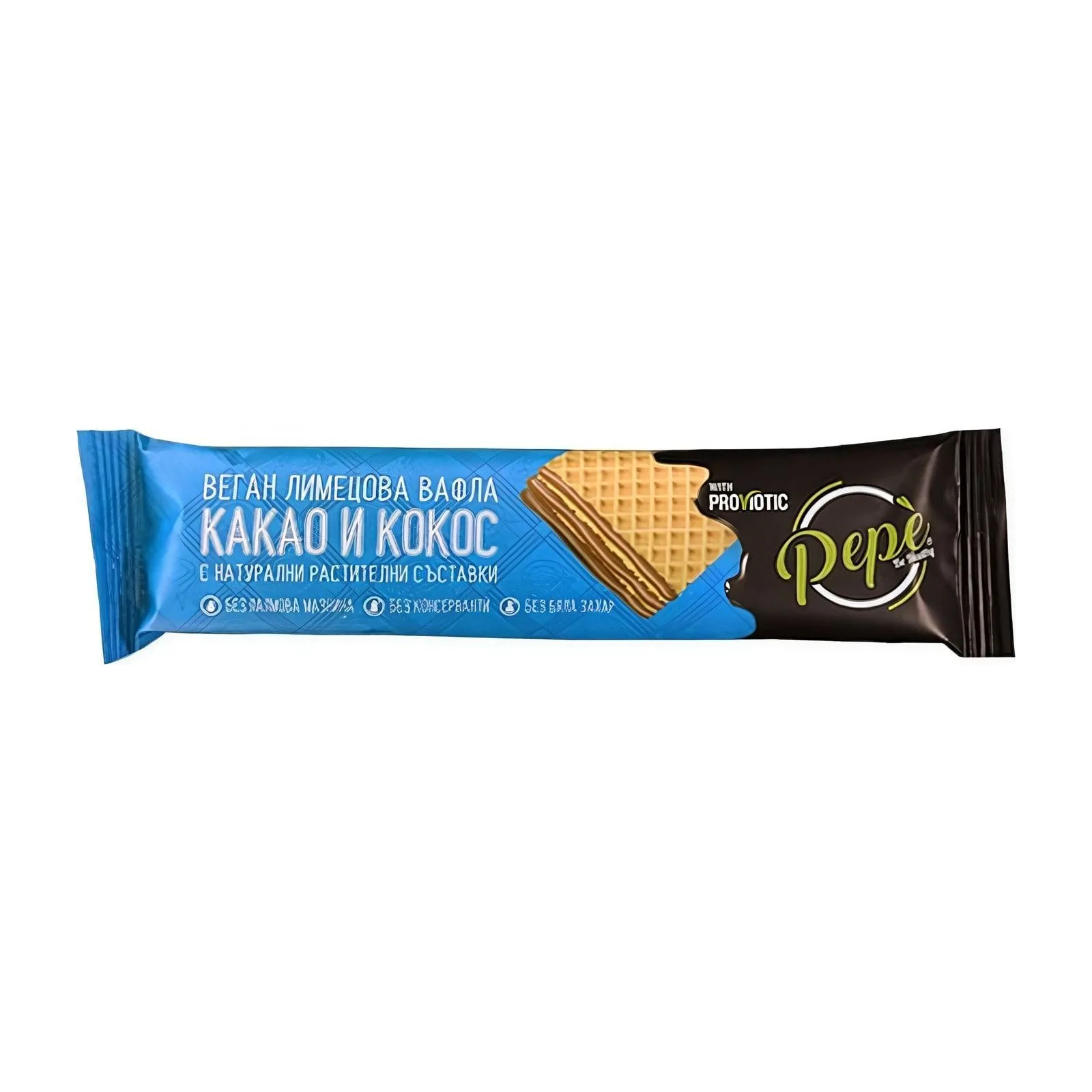 Лимецова вафла с какао и кокос и PROVIOTIC, PEPE, 30 г
