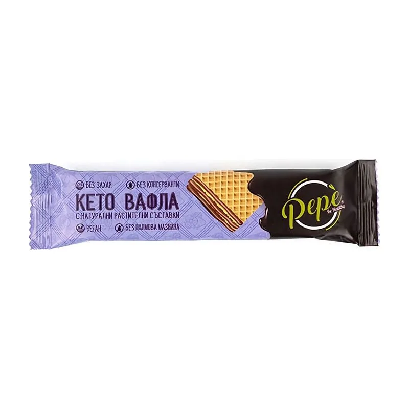 Веган КЕТО вафла, без захар, PEPE, 30 г