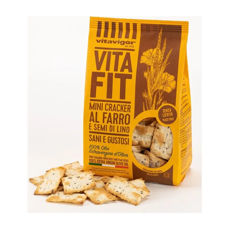 Vitavigor Vita Fit мини крекери със спелта и ленено семе 150гр