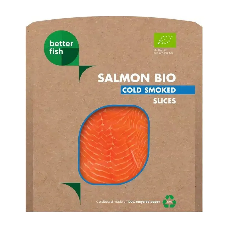 Better Fish БИО студено пушена сьомга филе, слайс, 100гр.