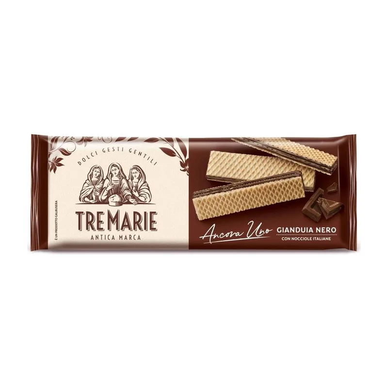 Tre Marie вафла с черен шоколад джандуя 140 гр.