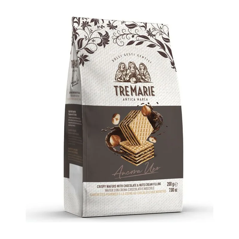 Tre Marie вафли на кубчета с крем джандуя 200 гр.
