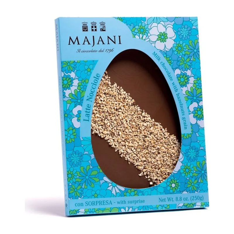 Majani Яйце от млечен шоколад с натрошени лешници 250 гр.