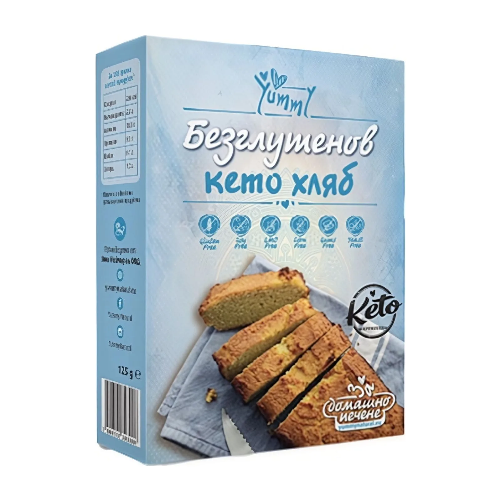 Смес за безглутенов Кето хляб, YUMMY, 125 г
