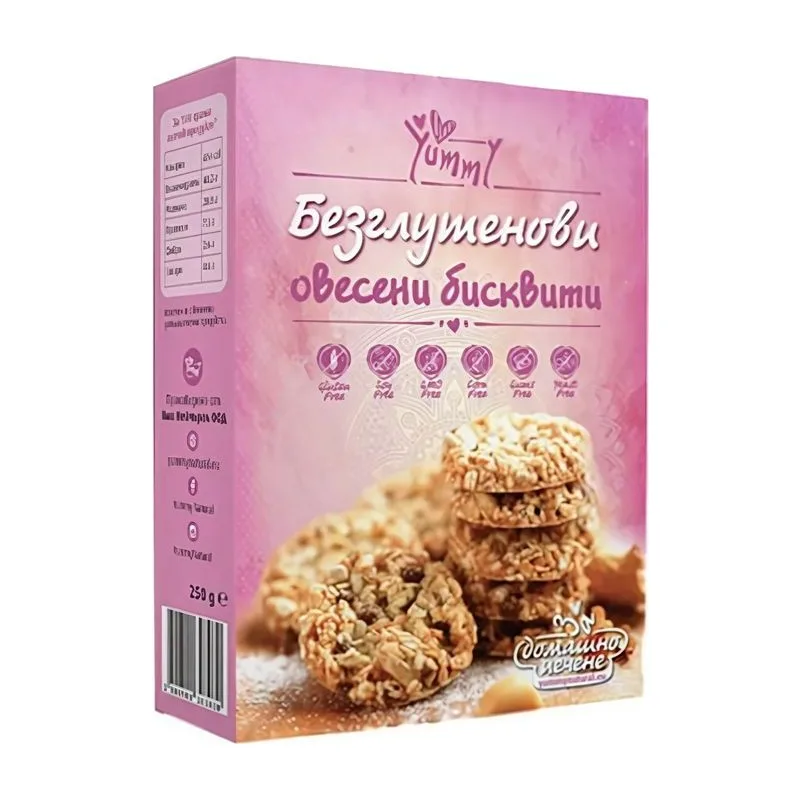 Смес за безглутенови Овесени бисквити, YUMMY, 250 г