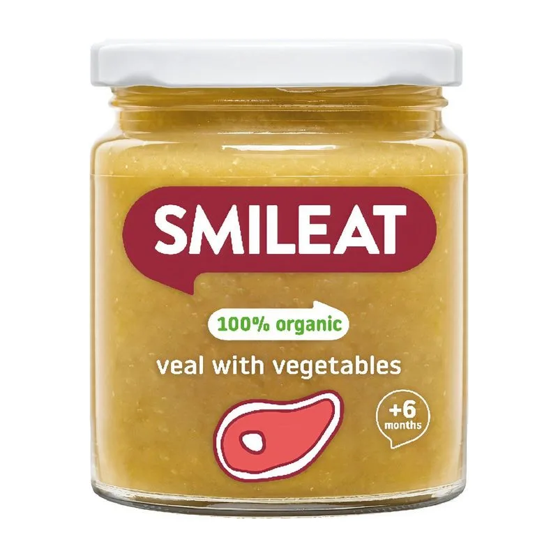 Smileat био пюре говеждо и зеленчуци 230 гр.