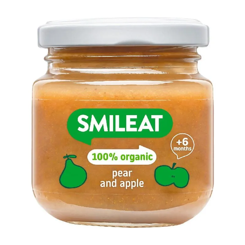 Smileat Био пюре круша и ябълка 130 гр
