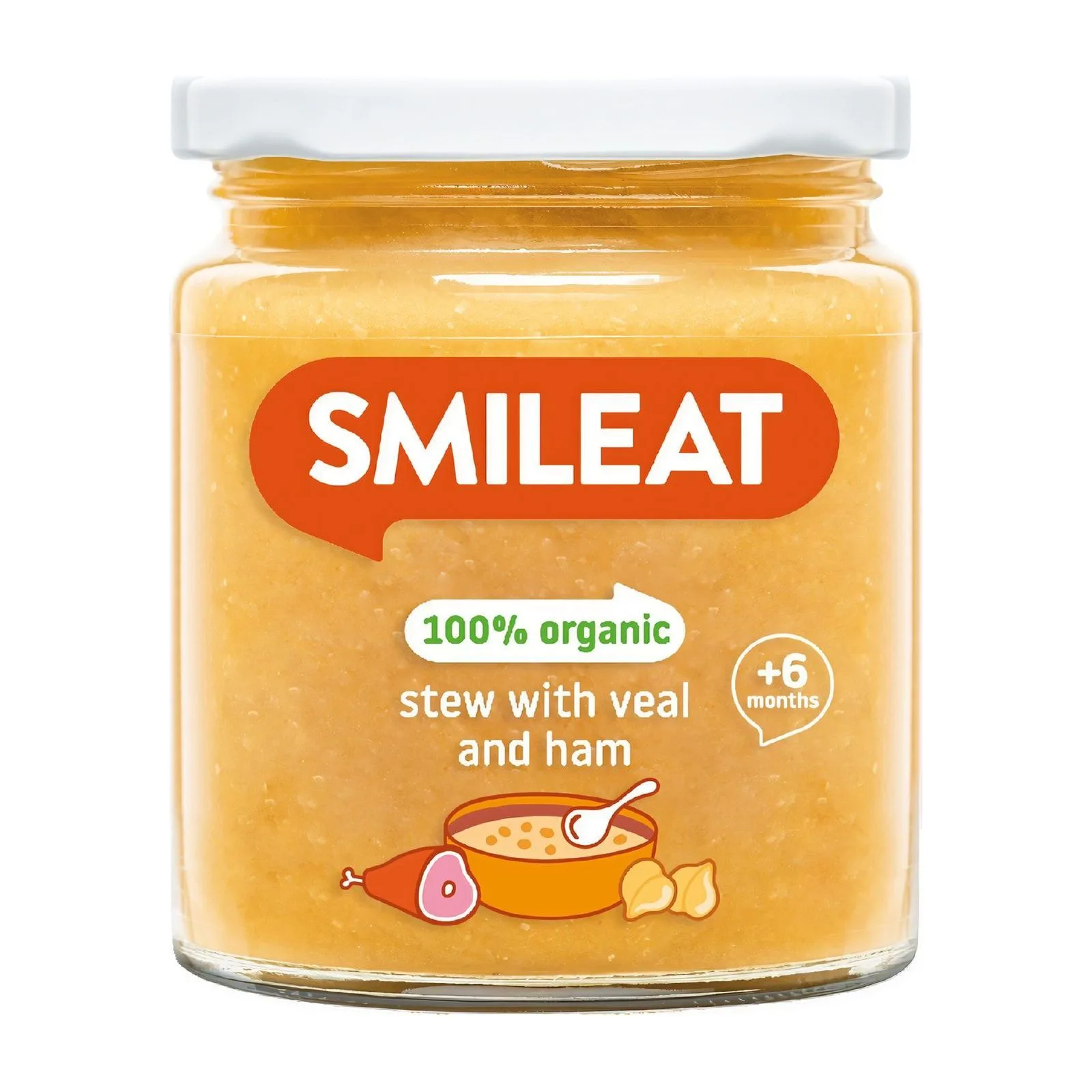 Smileat био пюре яхния с телешко и хамон 230 гр.
