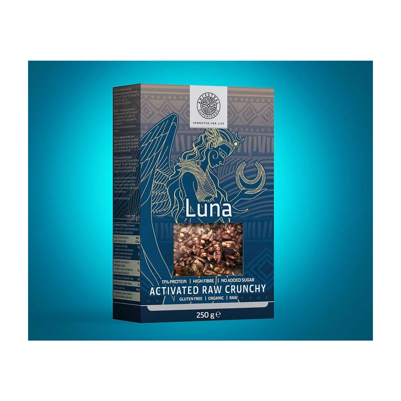 Ancestral Superfoods LUNA – активирана гранола с ябълка и ленено семе 250 гр.