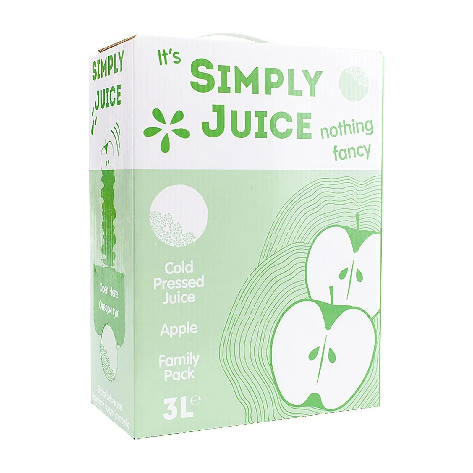 Студено пресован сок ябълка, SIMPLY JUICE, 3 л.